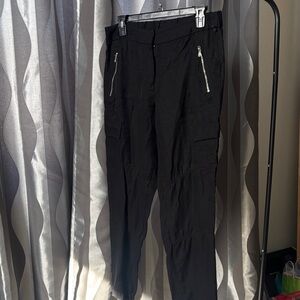 DKNY Black Women's Trousers with Zipper Details